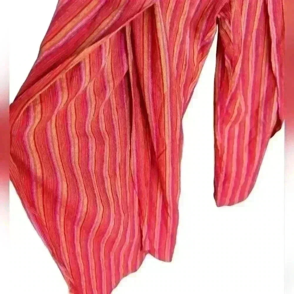 NWOT Anthropologie Drew Linen Blend Striped Jumpsuit Sz Lg - Picture 4 of 7